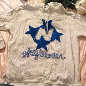 Aelfric Eden Cream Hoodie with Blue Star Design